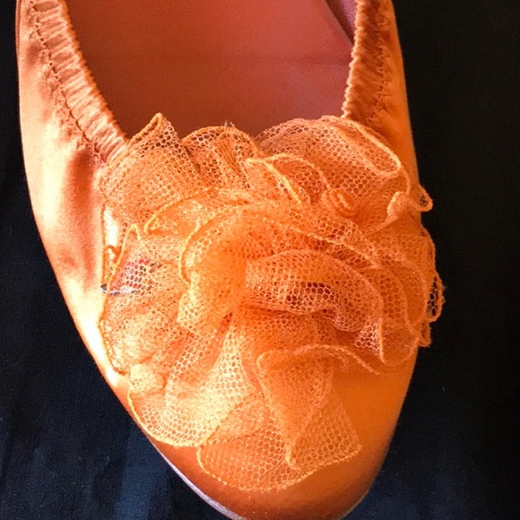 Vintage Orange Chanel Ballerina Flats size 40 - Picture 3 of 6